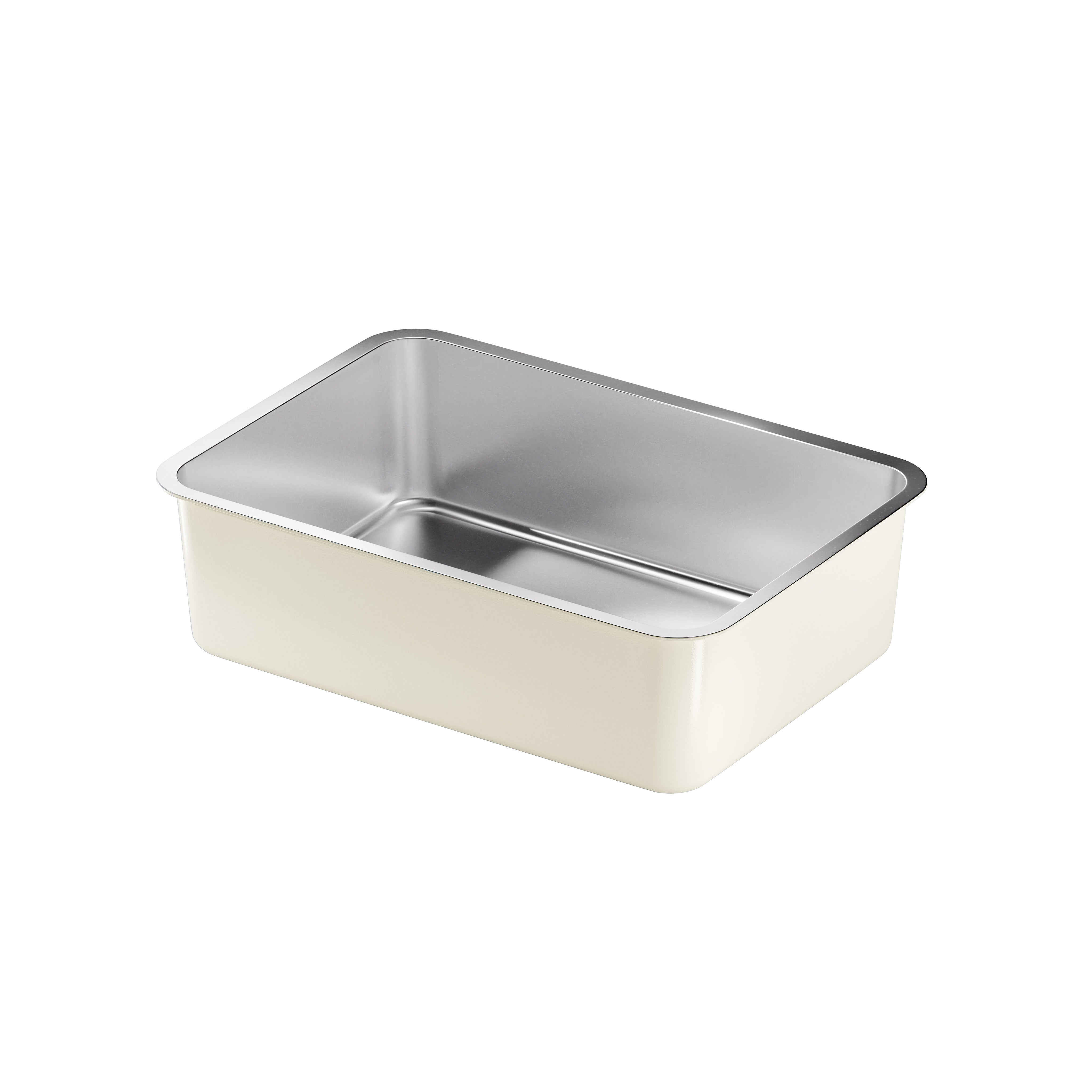 Tabby Trays Stainless Steel Litter Tray - Cream