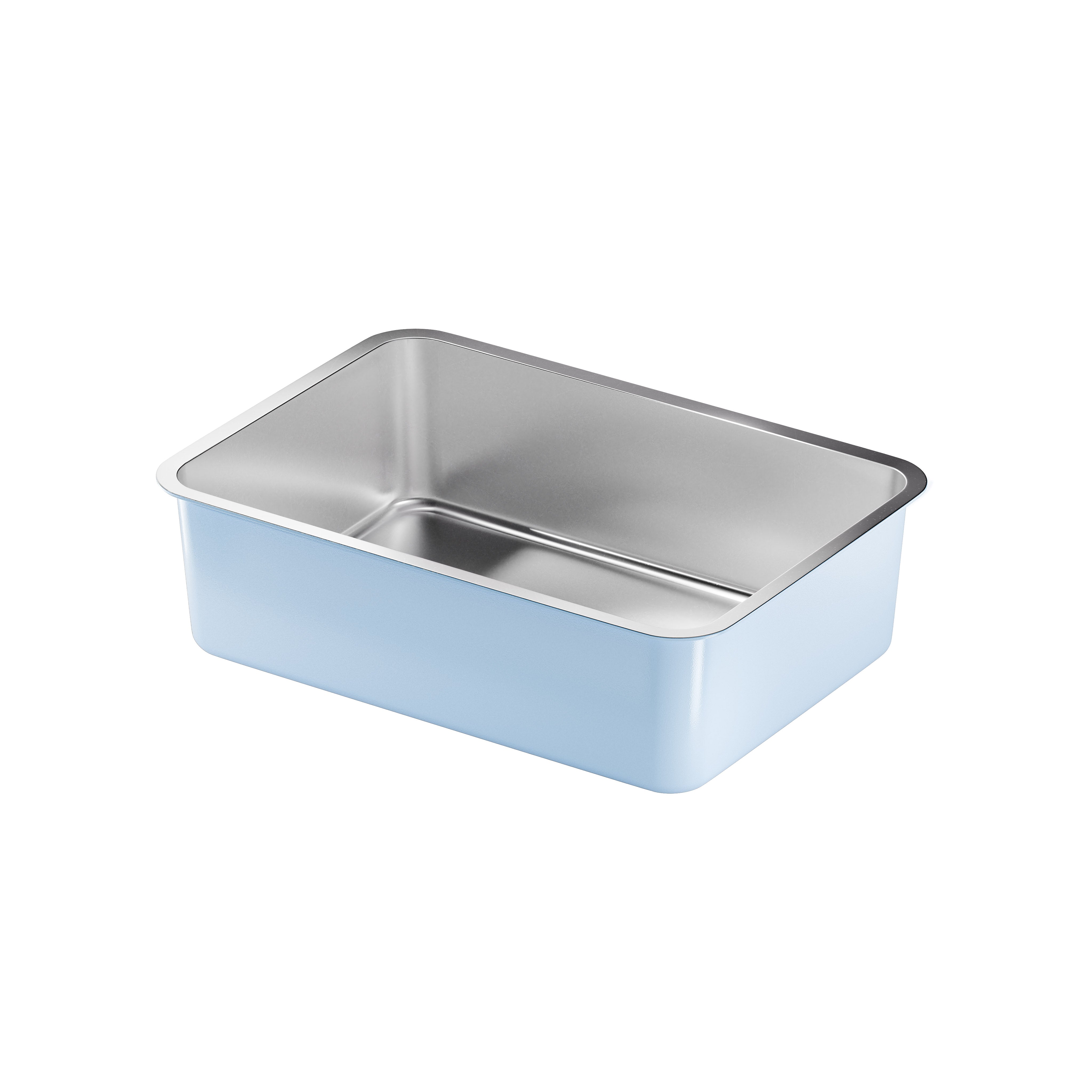 Tabby Trays Stainless Steel Litter Tray - Powder Blue
